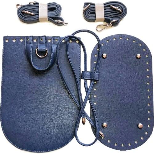 7 PCS Sets Woven Backpack Hand Accessories DIY Leather Hardware Pin Hook Material Package Includes Bottom Cover 2straps And Rope