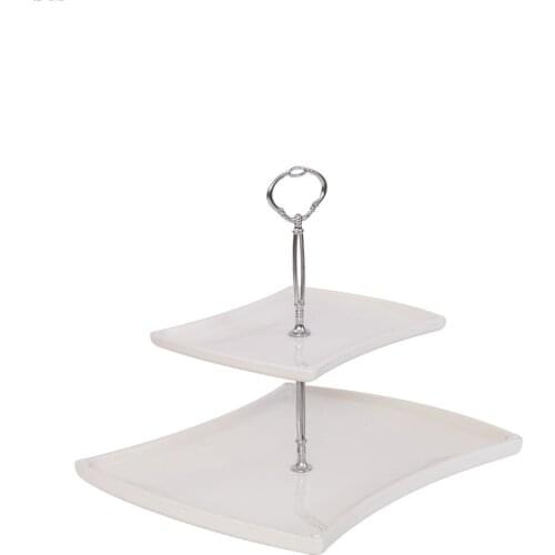 Acrylic White Color 2 Layer Service Plate