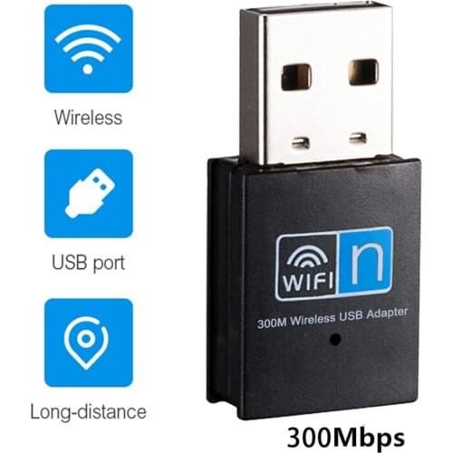 Cordless WiFi Bluetooth Adapter 300Mbps USB WiFi Adapter Receiver 2.4G Bluetooth V4.0 Network Card Transmitter For PC Laptop