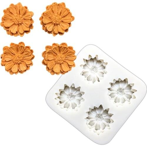 Daisy Flower Silicone Mold Sugarcraft Chocolate Cupcake Baking Mold Fondant Cake Decorating Tools