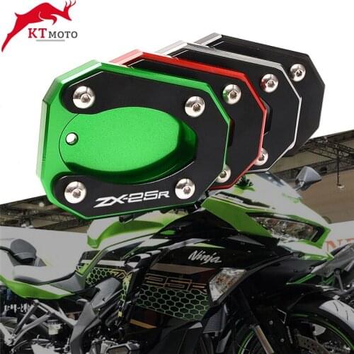 For Kawasaki NINJA ZX 25R ZX25R 2020-2021 Motorcycle CNC Kickstand Foot Side Stand Extension Pad Support Plate