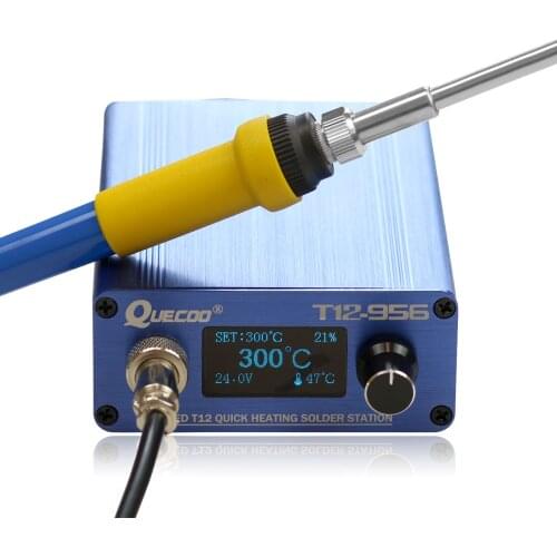 Quick Heating T12-956 blue version soldering station electronic welding iron with T12-907 blue OLED Digital Soldering Iron