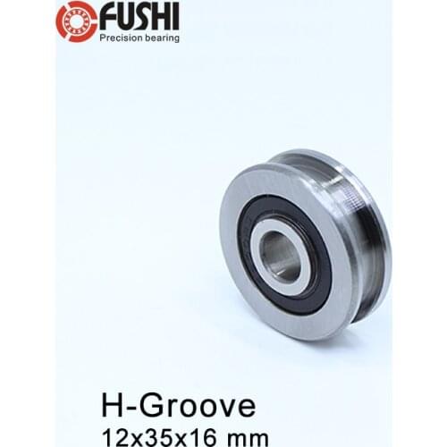 H Groove Bearing ( 2PCS ) 12*35*16 mm Steel Bearing Rollers H3/2.5 H4/2 H5/2 H6/2.5 Slide Guide Bearings U Wheel Pulley