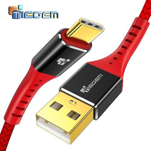 TIEGEM 3.1 USB Type C Cable Nylon Fast Charging USB Type-C USB-C Data Sync Charger Cable for Oneplus 2 Zuk Z2 NEXUS 5X 6P XiaoMi