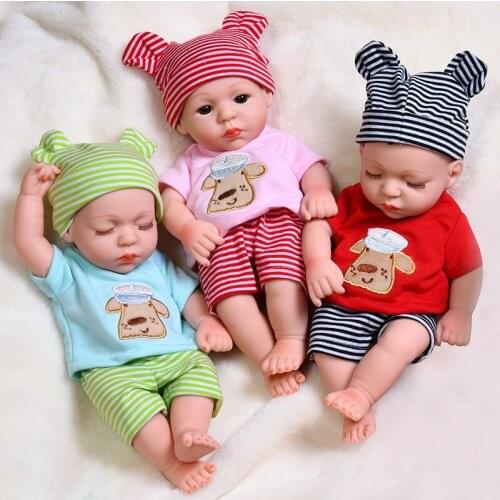 30CM Cute Bebe Reborn Baby Doll Full Silicone Waterproof Body Baby Dolls Soft Lifelike Real Reborn Bebe Toys Gift For Children