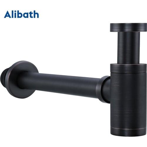 Basin Bottle Trap Brass Bathroom Sink Siphon Drains P-TRAP Pipe Waste,Oil Rubbed Bronze