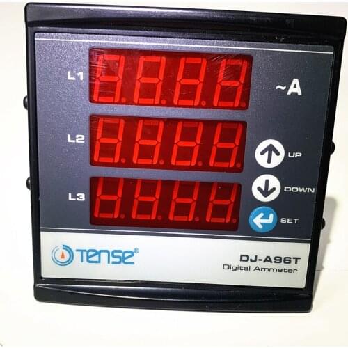 TENSE DJ-A96T Three Phase AC Ammeter, 3 In1 Ampermeter