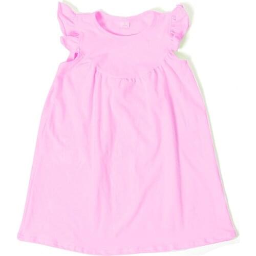 2017 New Summer Solid Color Girls Dress Kids Girls Clothes Spring Toddler Girl Dresses Children Clothing 5pcs/lot