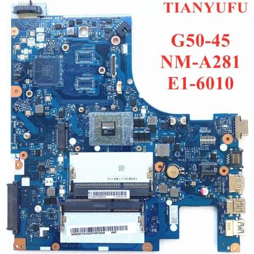 Brand New NM-A281 Mainboard For Lenovo G50-45 Laptop Motherboard ACLU5/ACLU6 with E1-6010 CPU DDR3L PC3L memory 100% Tested