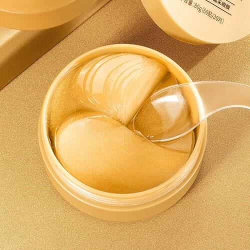 60PCS peptide eye mask Anti Wrinkle eye patch Gold Eye Bags Moisturizing Anti-Puffiness Collagen Remove Dark Circles