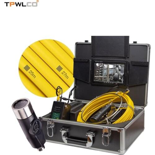 42mm Dual Lens Pipeline Drain Industrial Endoscope 7inch LCD HD Waterproof Pipe Sewer Borewell Inspection Camera With 20M Cable