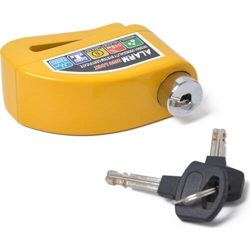 Aluminum Alloy Motorcycle Scooter Bicycle Anti-theft Wheel Disc Brake Lock Security Alarm Motorbike Accessories