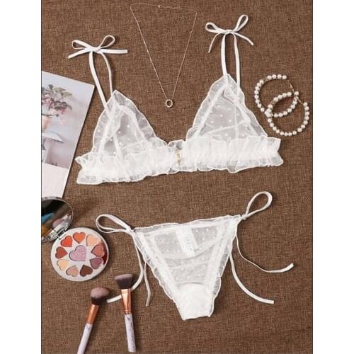 Sexy Lingerie Exotic Apparel for Women Bandage Open Cup Bra and Thong Set Three Point Underwear Sexy Lingerie for Women Erotic