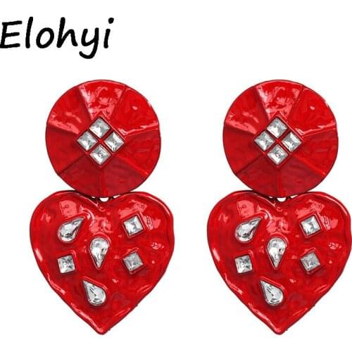 ELOHYI Hot Sale Fashion Trend Women Simple Vintage Statement Earrings Jewelry Heart Earring Christmas Gift For Women