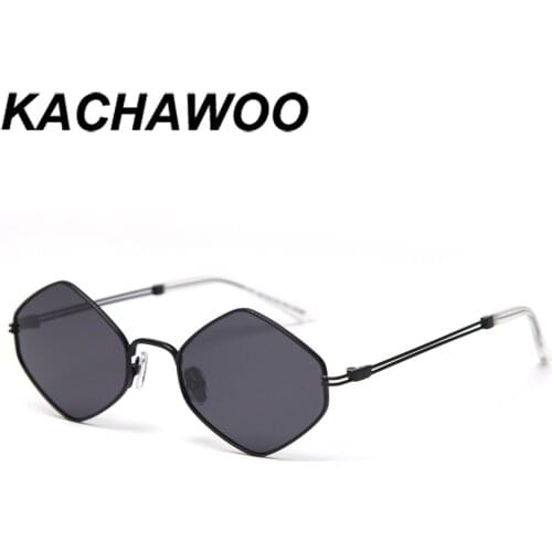 Kachawoo small sunglasses women polarized retro metal diamond shape fashion sun glasses for men high quality summer street style