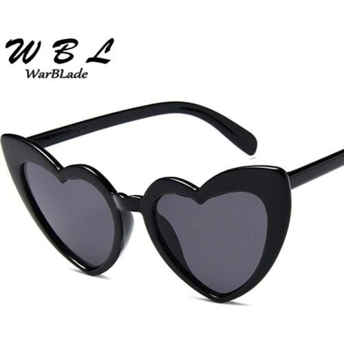 WarBLade Heart Sunglasses Women Cute Sunglasses Brand Designer Vintage Women Colorful Cat Eye Sun Glasses Ladies Party 2019