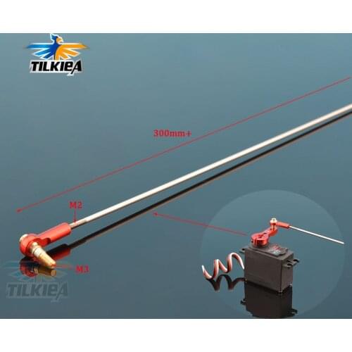 1 pc RC Model Boat Servo Rod kit Push Rod Kit Include M2 Metal Rod End with M3 Thread + M2 Pull Rod For Rc Boat Servo
