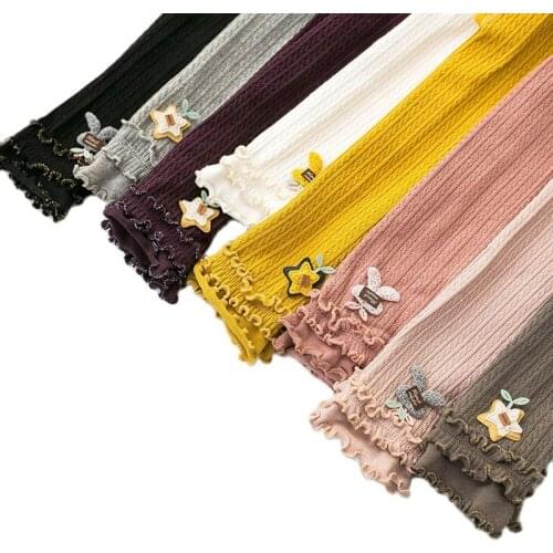 Girls Tights Princess Cropped Leggings 0-6Yrs Children Spring Autumn Tights Cotton Stocking Knitted Collant Cropped Trousers