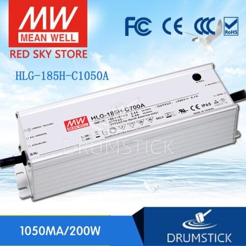 Prosperity MEAN WELL HLG-185H-C1050A 95V ~ 190V 1050mA meanwell HLG-185H-C 199.5W LED Driver Power Supply A Type
