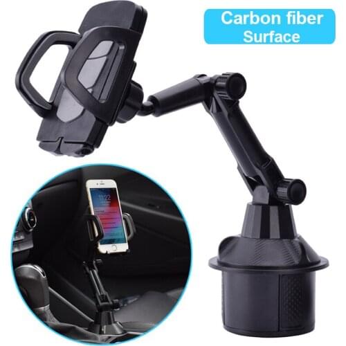 Universal Car Cup Mount Mobile Phone Holder Stand Adjustable Angle Cradle for iPhone 5/6/7/8 Pus XR XS Cellphone GPS PSP Devices