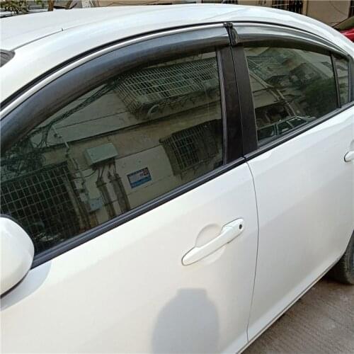 For Mazda 3 Window Visor Vent Shades Plastic Rain and shine Sun Deflector Guard For Mazda 3 2006-2013 Auto Accessories 4PCS/SET
