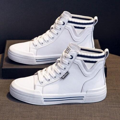 Spring Autumn New Small White Shoes High Top Womens Shoes Korean Student Flat Bottom Casual Sports Shoes Women Shoes Sneaker