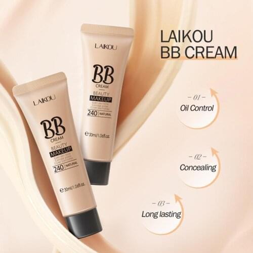 30g BB Cream Liquid Foundation Long-lasting Moisturizing Cosmetics Cream Makeup Mask Concealer Face Base Makeup C7I8