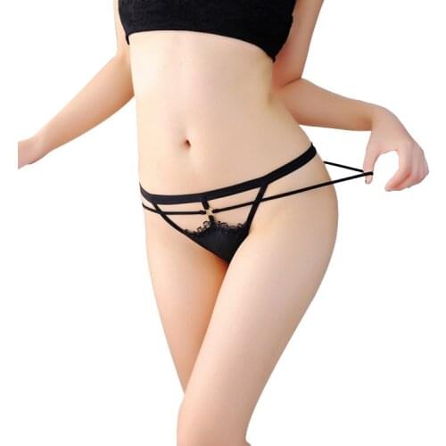 2019 Sexy Bandage G strings Thongs Women Panties Transparent Underwear Lace Briefs Erotic G-strings