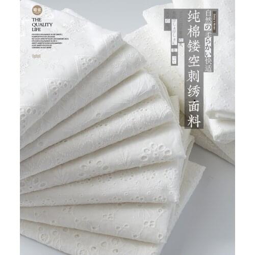 50cm * 140cm / Piece, Hollow Out Embroidered Cotton Fabric, Headcloth, Tablecloth, Curtain Doll Cloth, DIY Handmade Material