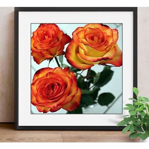 Diamond Embroidery Flowers Rose 5D DIY Diamond Mosaic Roses Painting Accessories Full Square Rhinestones Home Decoration