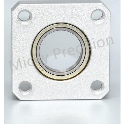 Aluminum Flange Square Housing Single Bearings with Housings Bearing seat assembly Direct Mount Unbuckled ring diameter 4mm-50mm