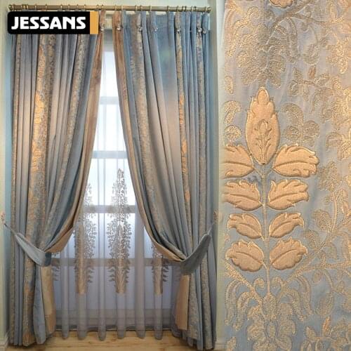 Custom American Luxurious French Curtains for Living Room Bedroom Neo-Classical Velvet Curtains