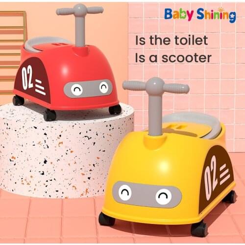 Baby Toilet With Cleaning Brush Children Potty Toilet Training Seat Boy Girl Urinal Plastic Home PU And PVC Cushion 1-6 Years