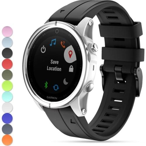 EiEuuk Soft Silicone Quick Install Sport Watchband Strap Wristband Replacement for Garmin Fenix 6S pro/5S/Fenix 5S Plus