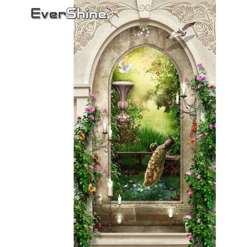 EverShine 5D Full Square Diamond Embroidery Peacock Diamond Painting Cross Stitch Animals Picture Of Rhinestones Handmade Hobby