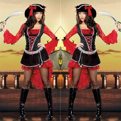 Luxury Pirate Cosplay Costumes Halloween Masquerade Sexy Bride Costume Halloween Cosplay Sexy Halloween Custumes High Quality