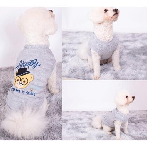 Summer Pet Clothes Cotton Puppy Dog T-shirt Pet Cat Vest Cotton T Shirt Pug Apparel Costumes Dog Clothes for Small Dogs