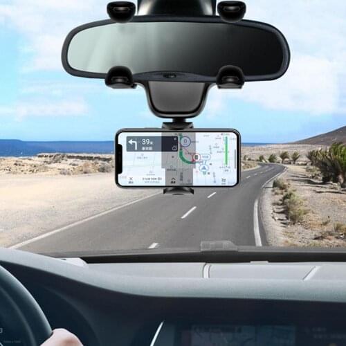 HOT SALES！！Adjustable Car Rearview Mirror Phone Bracket Holder Driving Recorder Fixing Clip