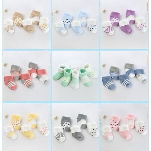 2019 New warm baby toddler socks cartoon cotton autumn and winter baby foot socks