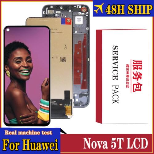 Original Display For Huawei Nova 5T LCD Touch Screen Digitizer Assembly With Frame for YAL-L21 L61A L61D L71A LCD Repair Part