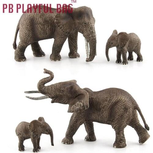 Pb playful bag 2017 Animal model of Animal Park simulation of childrens toy elephant model a family of three Christmas gifts