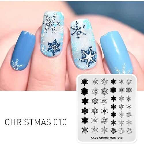 Christmas Nail Art Stamping Plate Rectangle DIY Christmas Celebration Nail Art Stamp Template Image Nail art Stencils