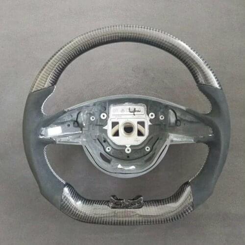 Cuatomized Real Carbon Fiber Sports Steering Wheel Alcantara Leather compatible for Mercedes-Benz C-Class W205 2014-2020
