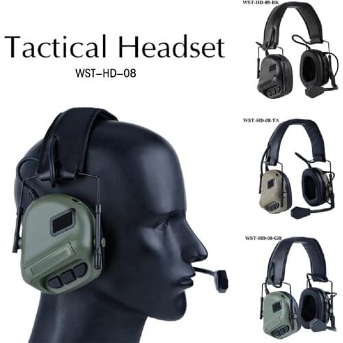 Tactical Outdoor Commumication Headset Military Headphone Head Wearing Version Headphones