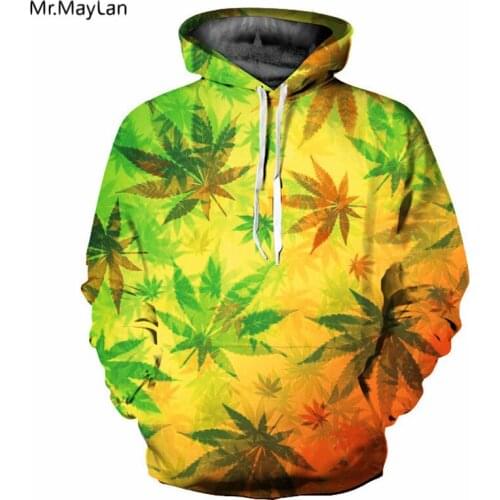 Autumn Maple Leaves Print 3D Men Women Hoodies Couple Hooded Sweatshirts Tracksuits Fashion Hoody Tops Jacket homme Harajuku