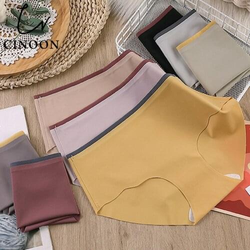 CINOON Seamless Underwear Female Comfort Intimates Fashion Panties Middle-Waist Briefs Candy colors Lingerie Free Shipping