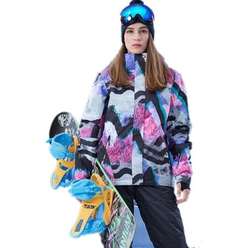 GSOU SNOW Ski Jacket Womens Winter Waterproof windproof keep warm Snowboard Jacket Ski Suit Outdoor Ladies sport Clothes coat