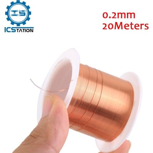 0.2mm Polyurethane Enamelled Winding Wire Magnet Copper Wire Cable Coil Copper Varnished 20 Meters Length