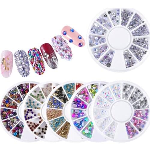 1 Box Colorful Love Glitter Rhinestones Crystal AB Non Fix FlatBack Strass Sewing Fabric Garment Rhinestone Nail Art Stone