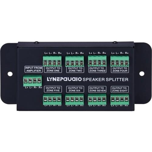 1 In 8 Out Speaker Selector Switch Audio Signal Switcher Power Amplifier Audio Receiver Splitter Box 8-Zone Sound Source Signal